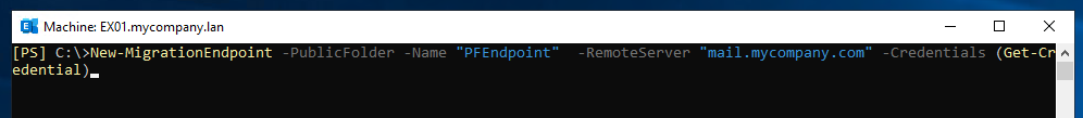 create a new migration endpoint